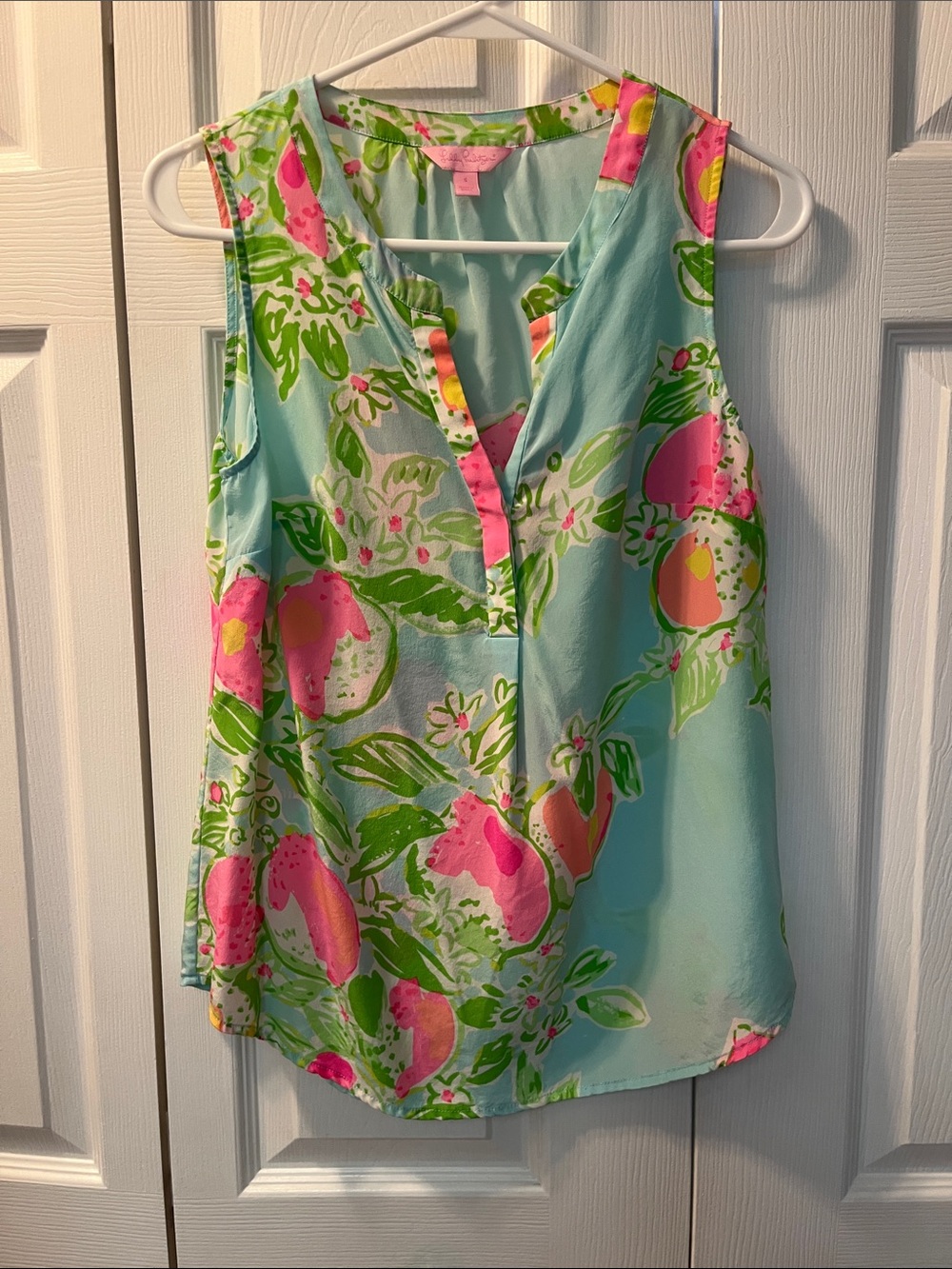 Lilly Pulitzer Floral Silk Top Size Small